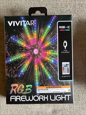 Vivitar RGB Firework Light - Multicolor USB-Powered LED with IR Remote